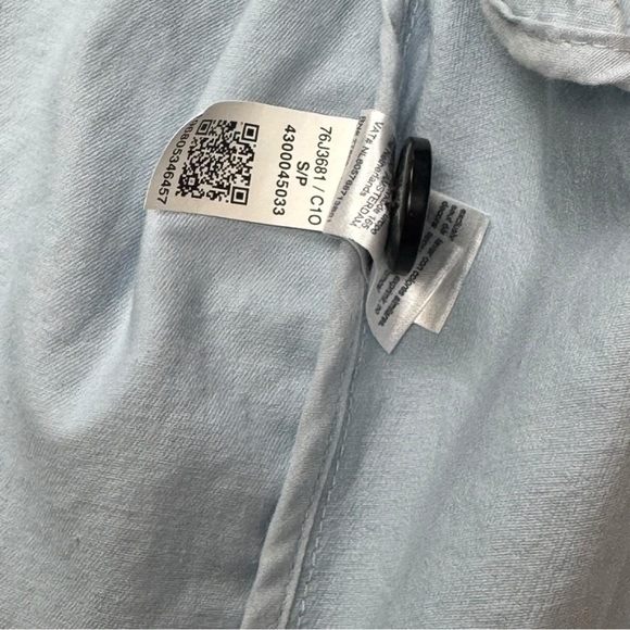 Tommy Hilfiger MidLength Blue Utility Jacket with Hood Small Petite ‘Tye-Dye’ - Picture 8 of 11